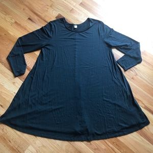 Teal Long Sleeve Swing Dress